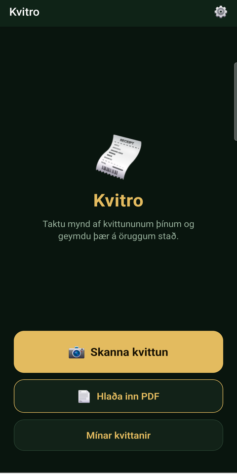 Kvitro — heimaskjár á íslensku